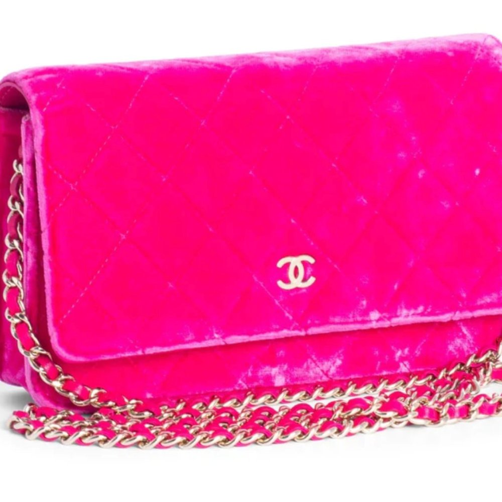 velvet chanel purse